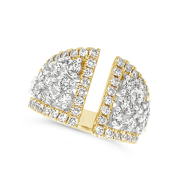 Tapered Open Center Design Diamond Ring