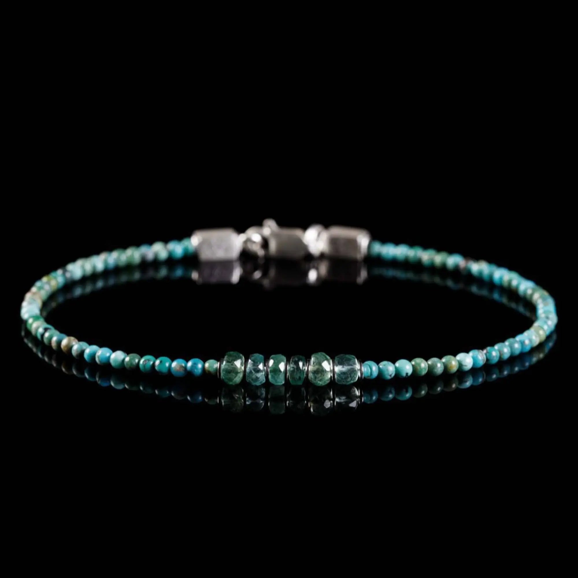 Turquoise - Emerald Bracelet IV (2-4mm)