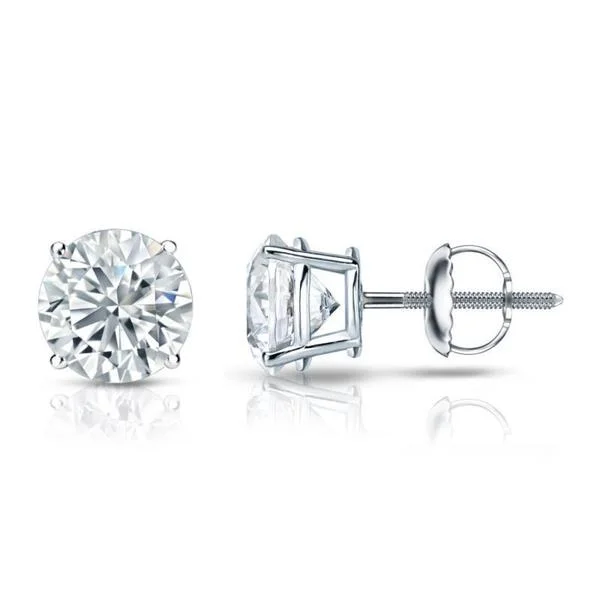 Auriya 14k Gold Certified 4.50 ct. TDW Round Diamond Stud Earrings