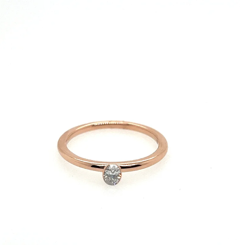 14K Rose Gold Diamond Ring