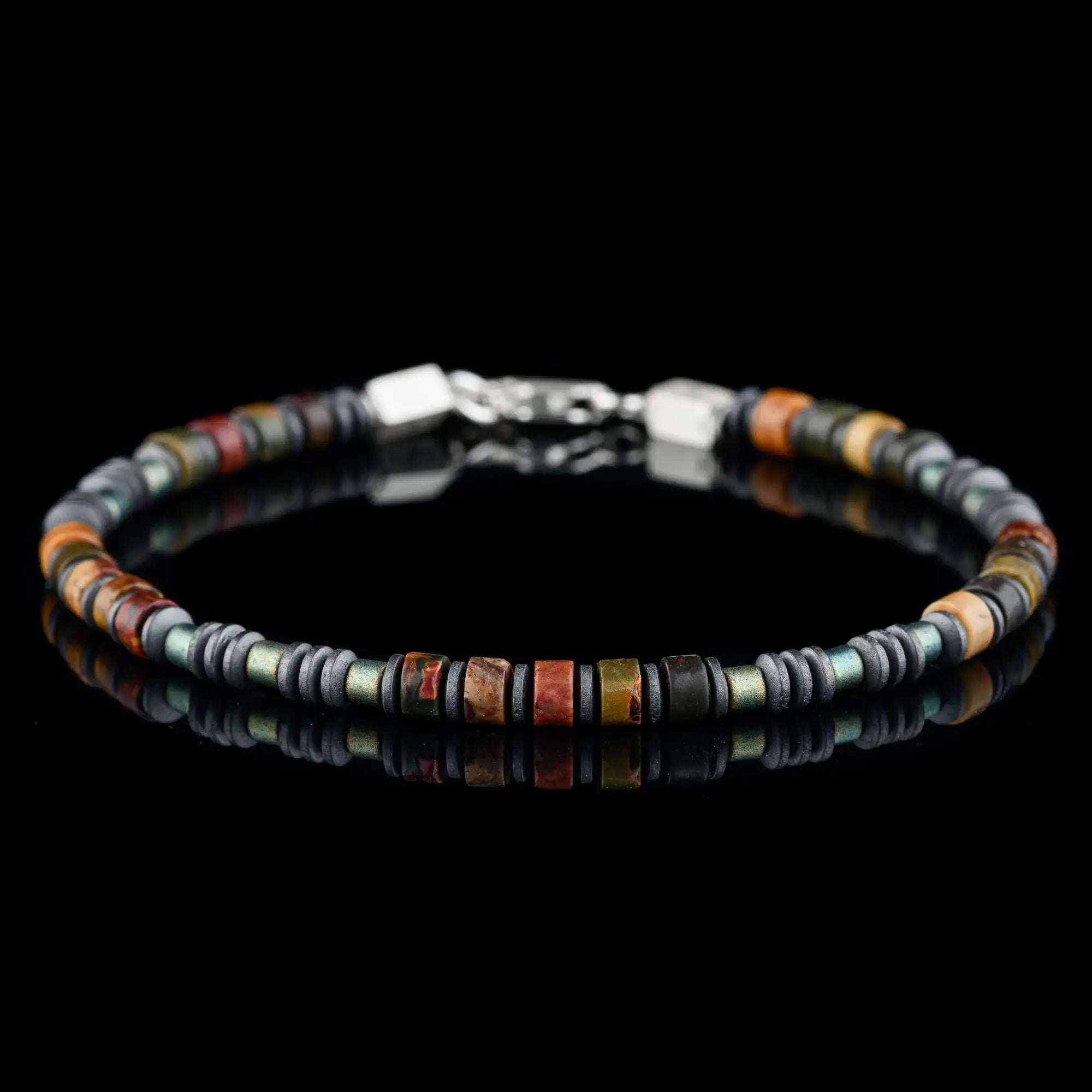 Multicolor Picasso Jasper Bracelet V (4mm)