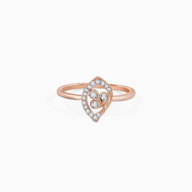 Rose Gold Petal Dream Diamond Ring