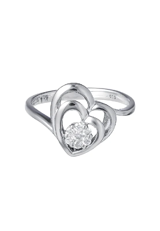 TOMEI Diamond Ring, White Gold 375