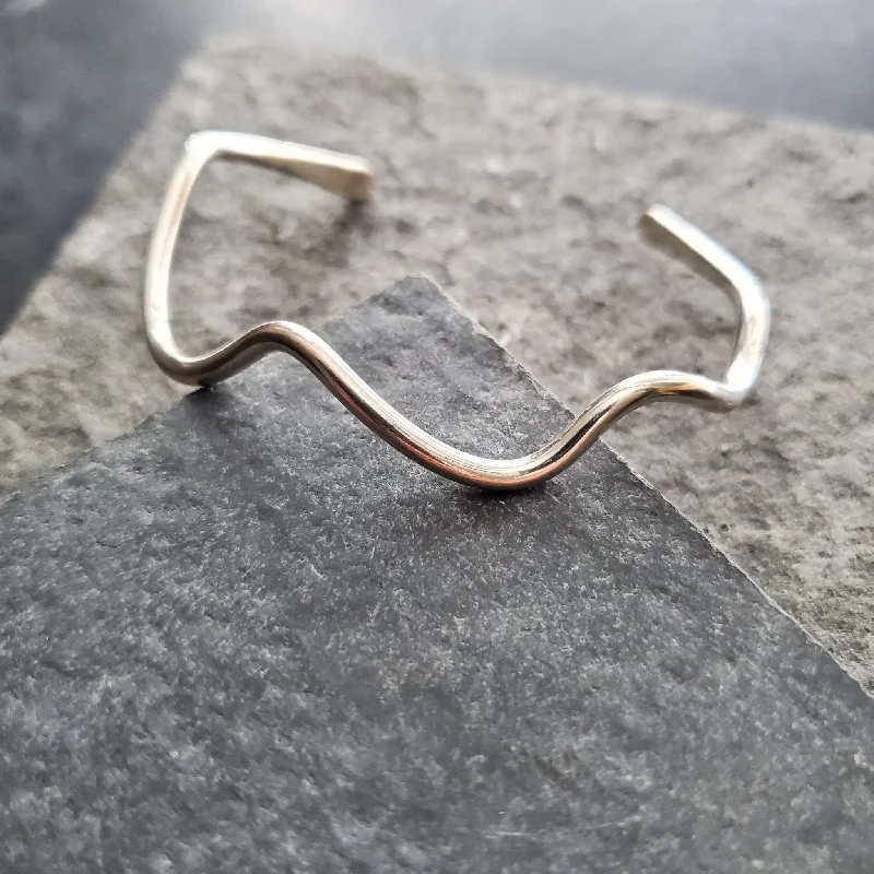 Wave Cuff - Sterling Silver