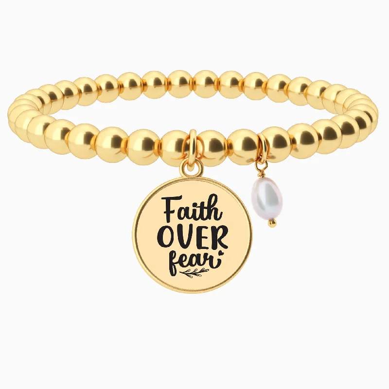 Faith Over Fear - Beaded Bracelet