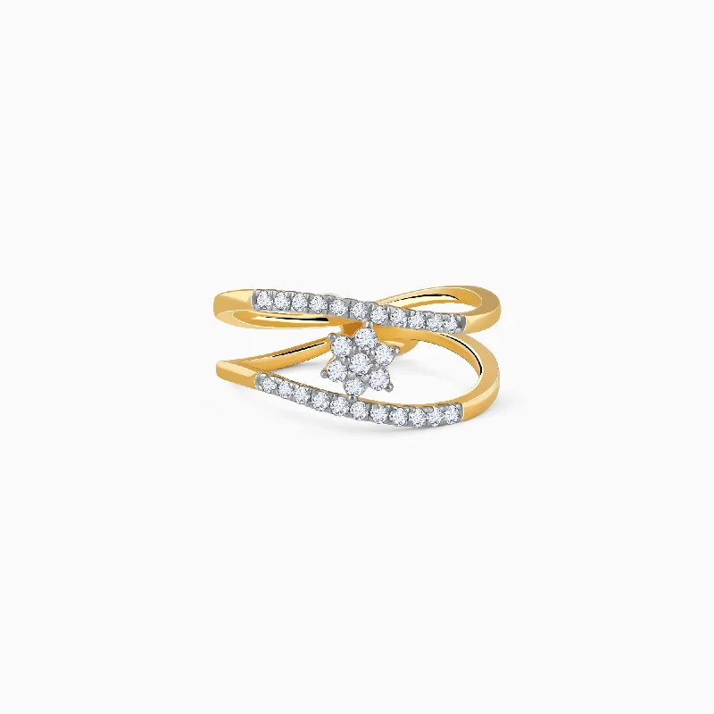 Gold Goldilocks Diamond Ring