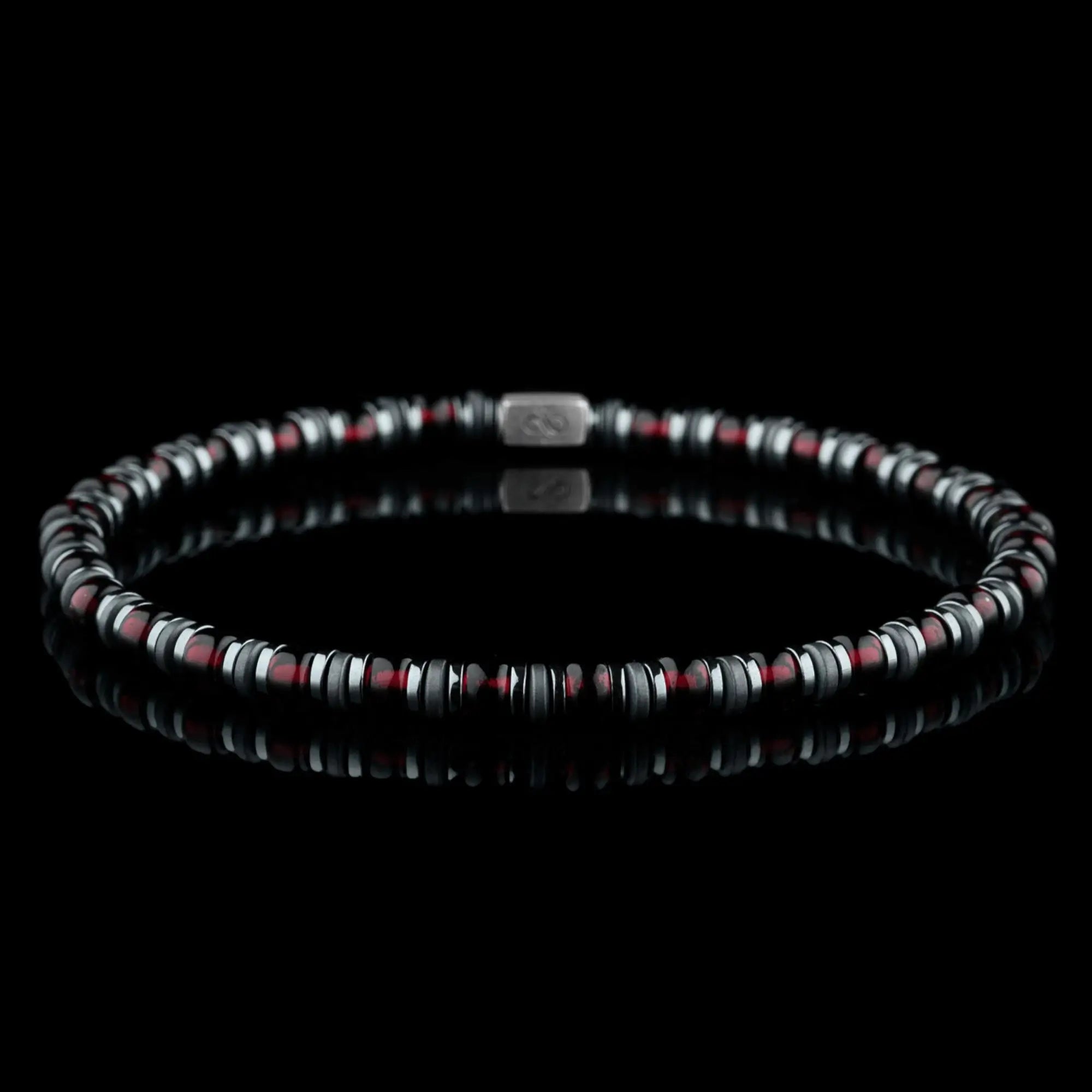 Hematite - Shiny Wine Red Bracelet XXII (4mm)