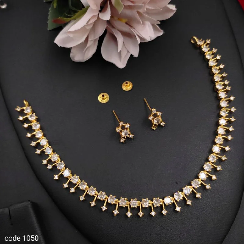 Aamrapali Gold Plated Austrian Stone Necklace Set