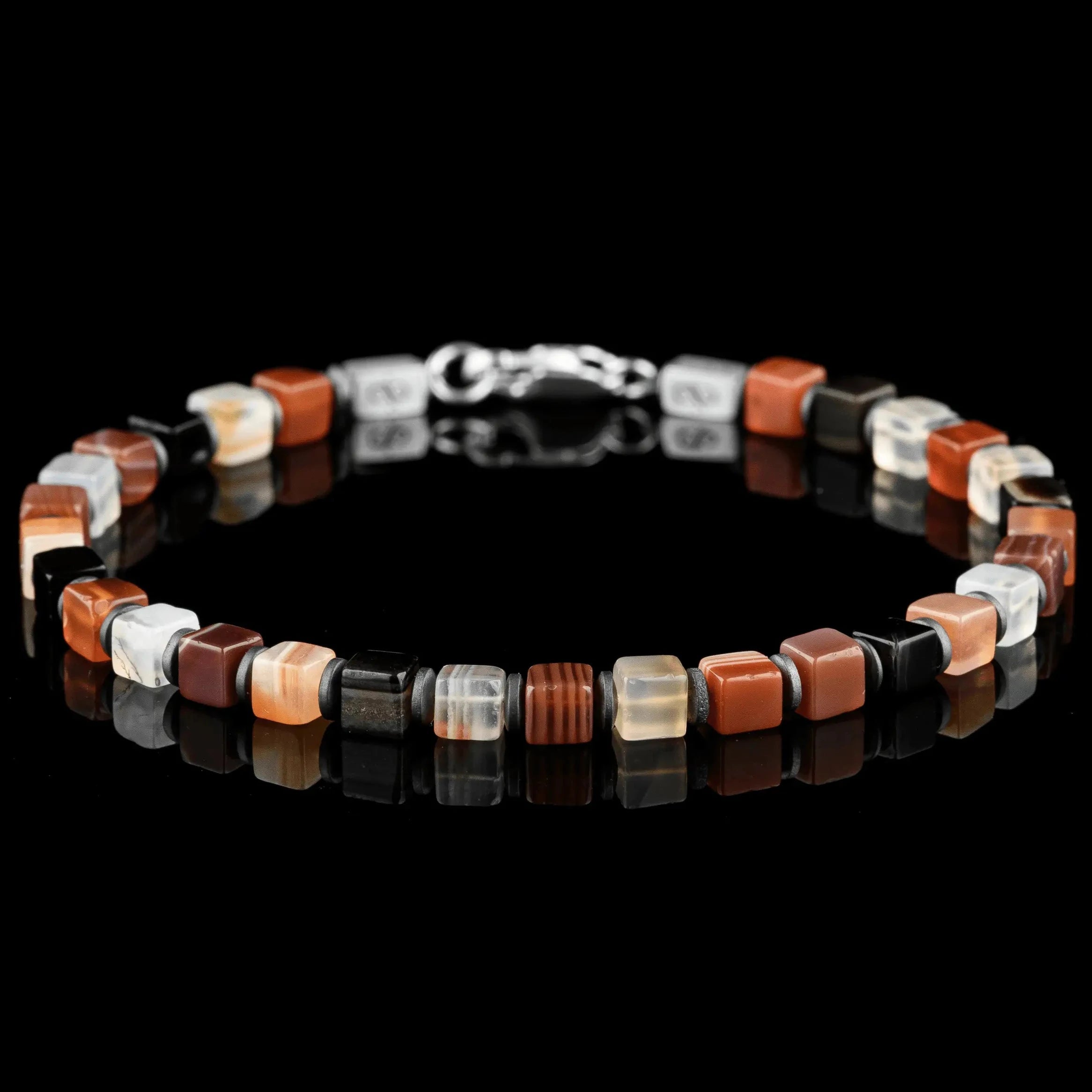 Botswana Agate Cube Bracelet I (4mm)