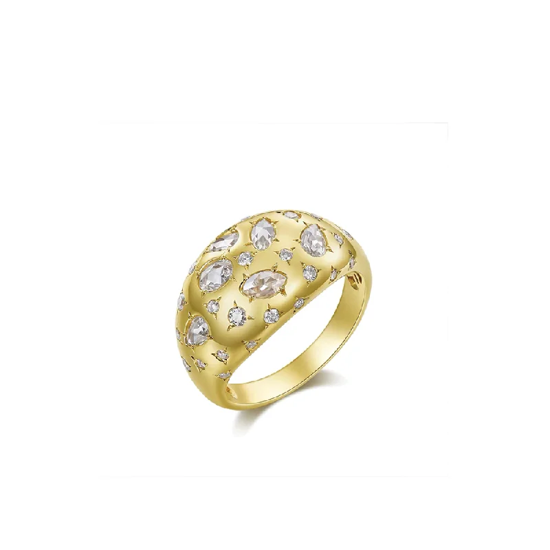 14K Rosecut Diamond Ring