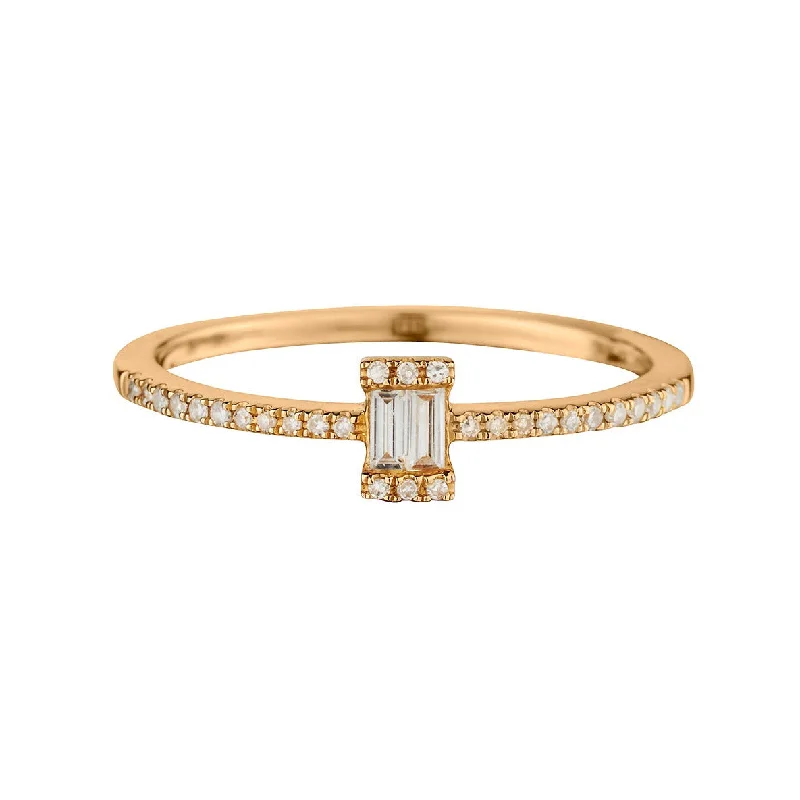 BAGUETTE & ROUND DIAMOND RING