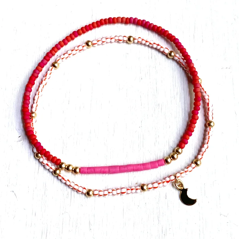 Berry Gold Bracelet Duo