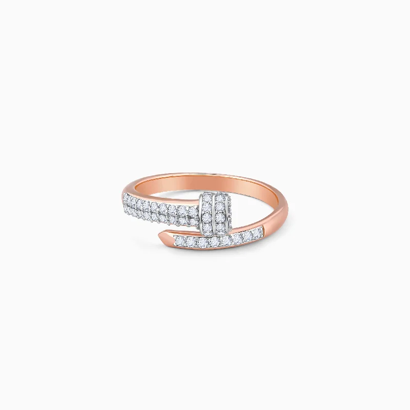 Rose Gold Celestial Whimsy Diamond Ring