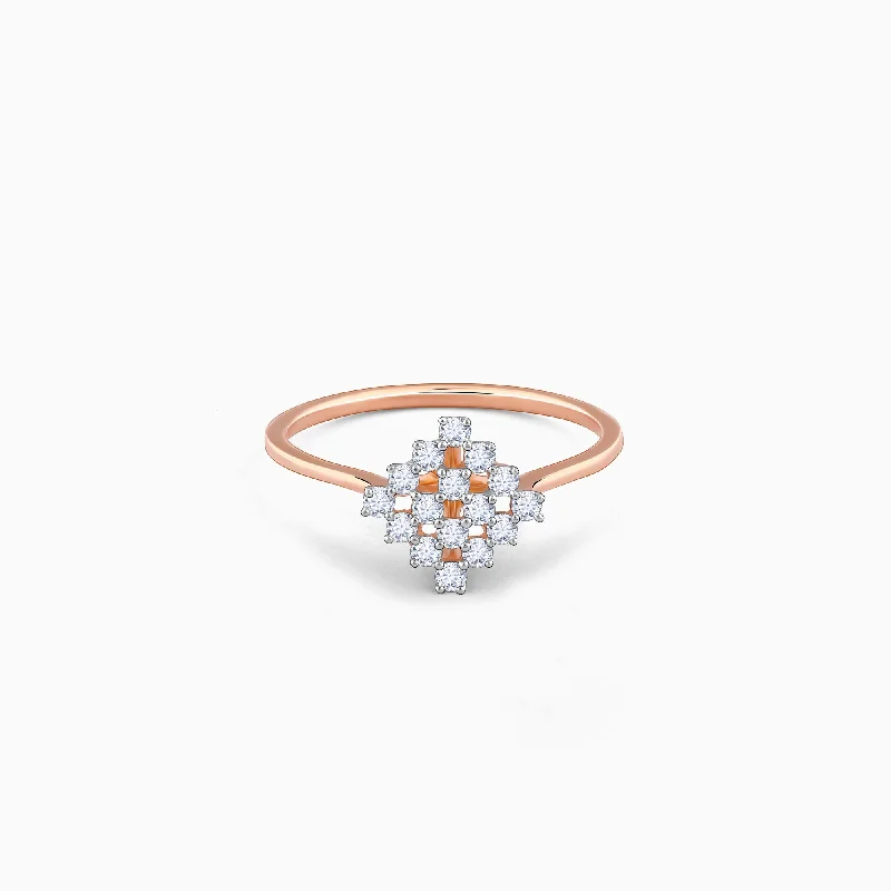 Rose Gold Noble Diamond Ring