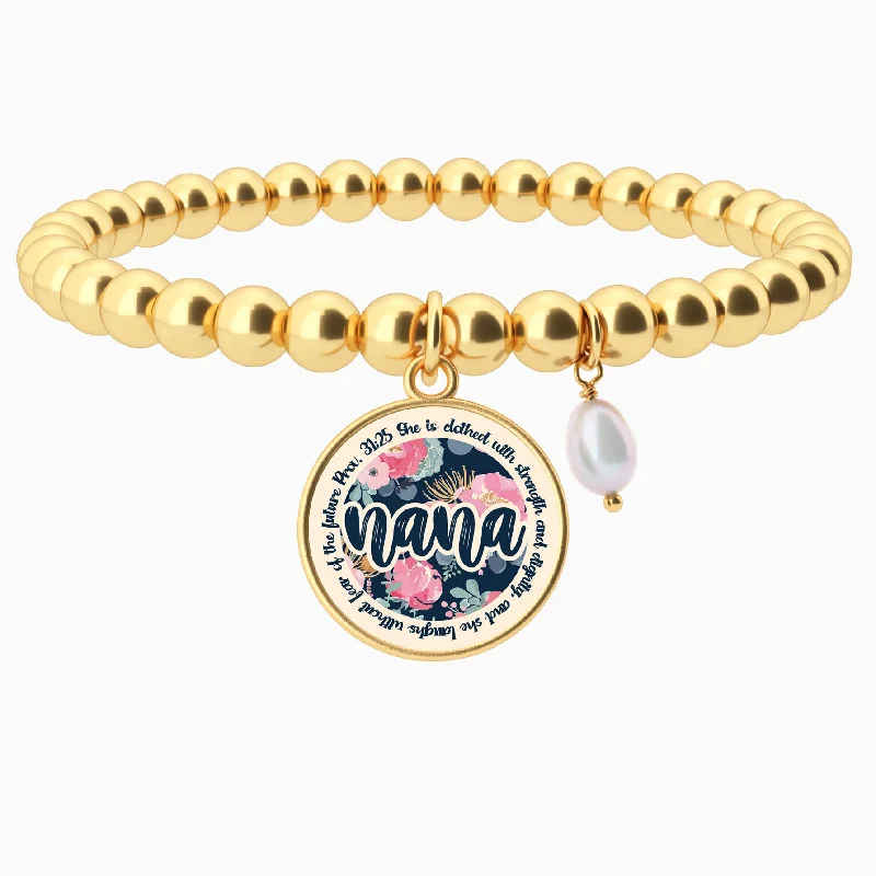 She Is Clothed With Strength - Nana - Beaded Bracelet