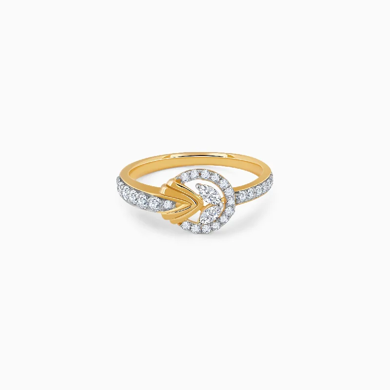 Gold Leafylicious Diamond Ring