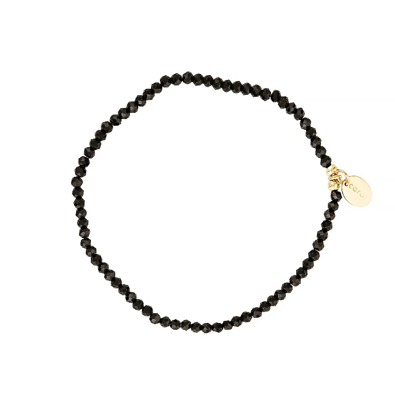 Pantera Bracelet ~ Gold & Black Spinel