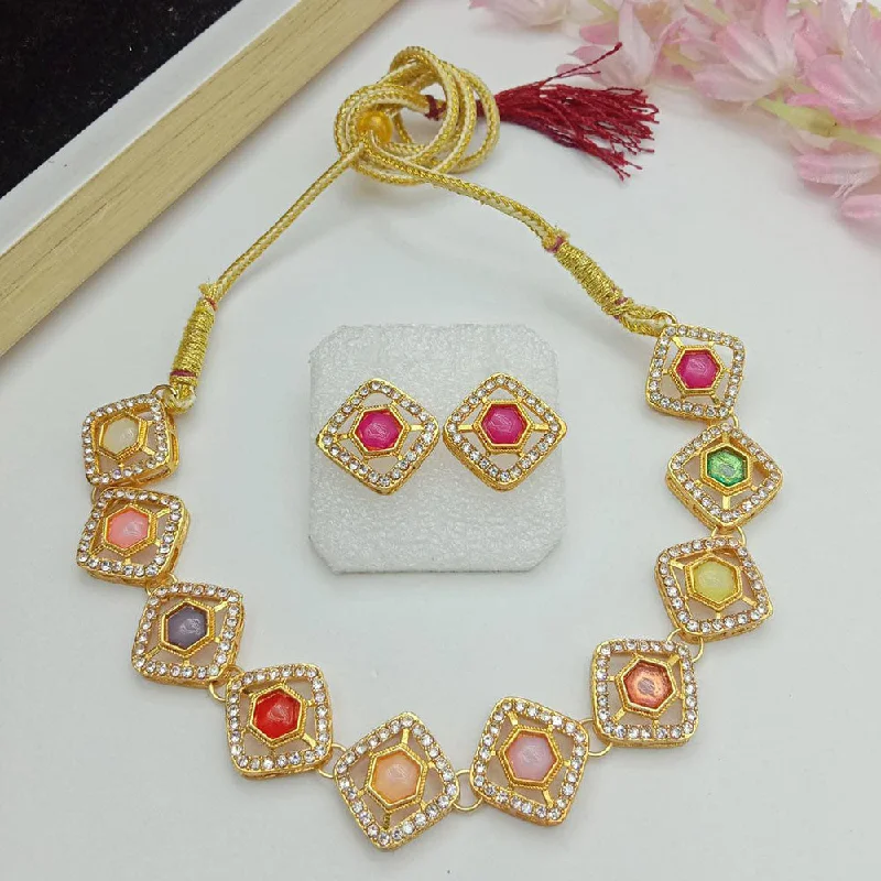 SP Jewellery Gold Plated Austrian Stone Necklace Set