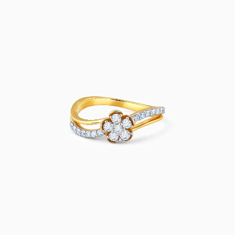 Gold Floret Glory Diamond Ring