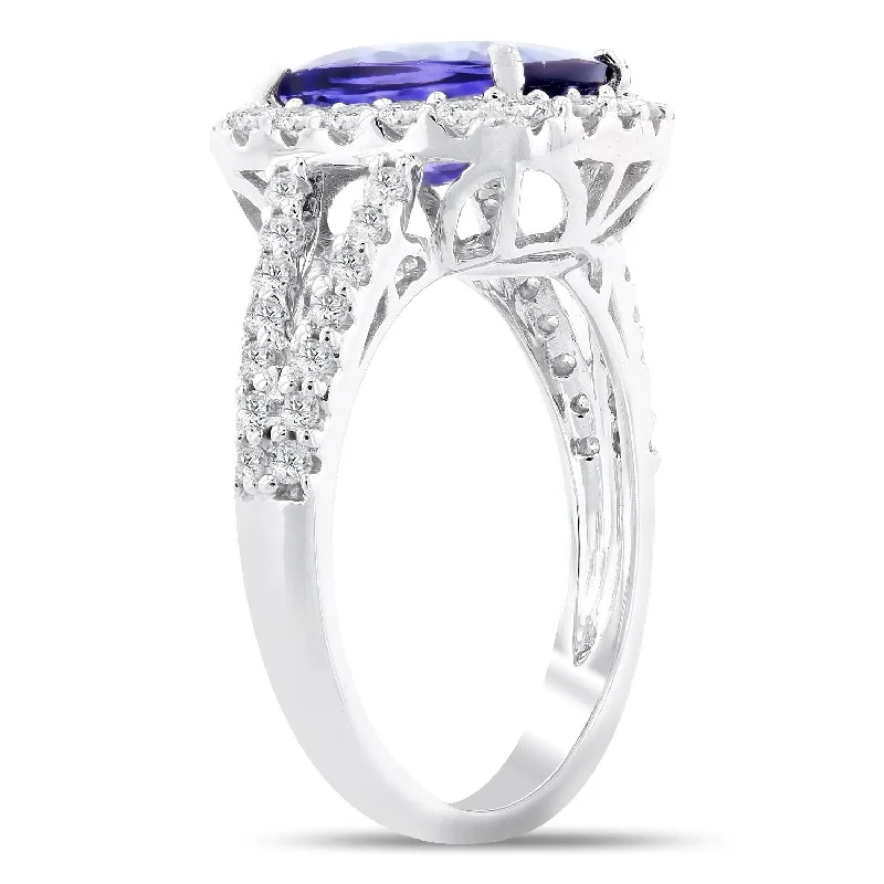 Auriya 14k White Gold 2 3/4ct Tanzanite and 3/4ct TDW Diamond Ring